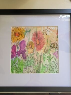 "Wild Ones" Hand-Painted Watercolor Artwork 9in X 12in Comes  Framed